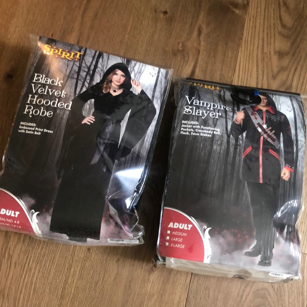 Vampire and slayer costumes